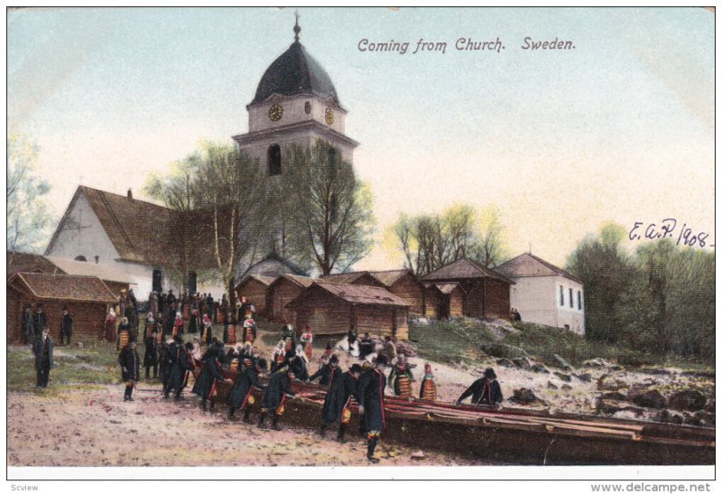 SWEDEN, 1900-1910's; Coming From Church