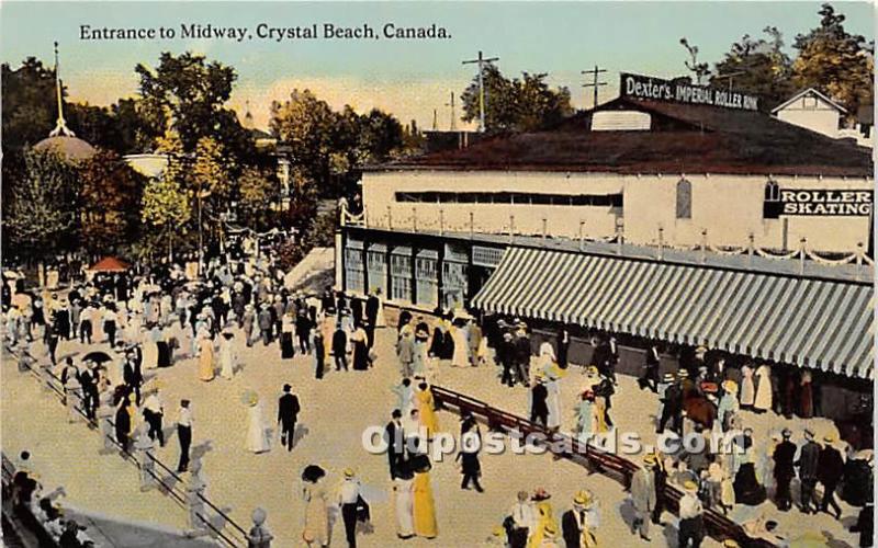 Entrance to Midway Crystal Beach, Canada Unused 