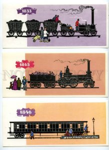 120828 TRAIN History Collection SET of 24 old Russian Cards