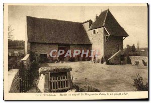 Postcard Old House Lhautecour Or St. Margaret Mary Was born July 22, 1647