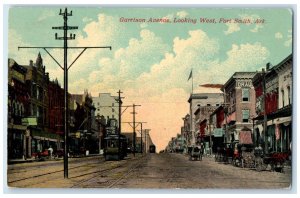 1913 Garrison Avenue Looking West Shops Fort Smith Arkansas AR Posted Postcard