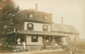 Postcard RPPC Maine Haven Wells House C-1910 Big Home 23-5244