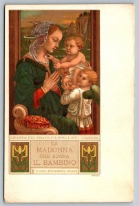 Milano  Italy  Madonna and Her Baby   Postcard