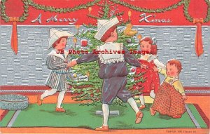 Christmas, P Sander, Clen Dening, Children Dancing Around the Tree