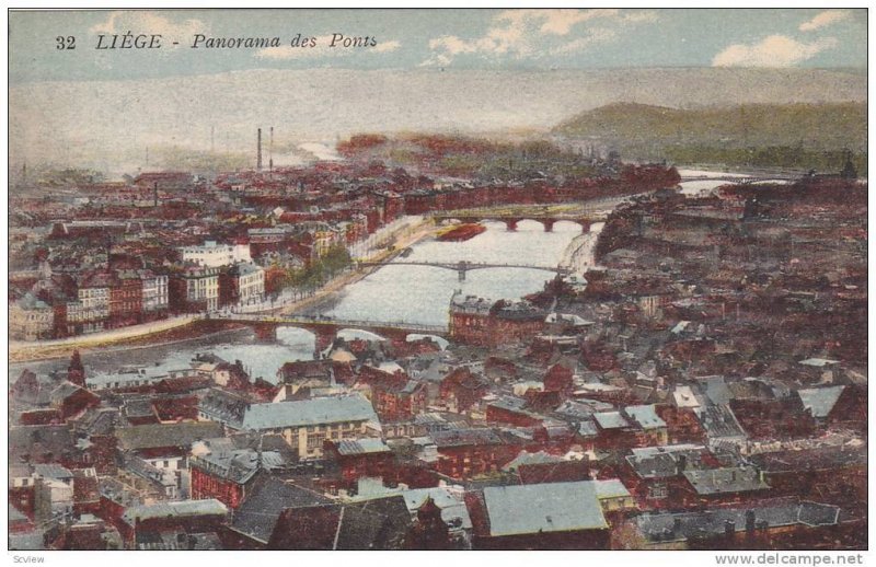 Panorama Des Ponts, Liege, Belgium, 1900-1910s