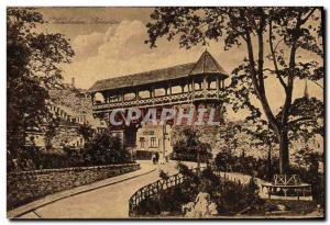 Postcard Ancient Roman Gate Wiesbaden