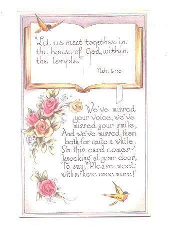 Bible Quote, Let Us Meet Together, Missed at Church, Roses,