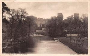 WARWICK LEICESTER UK CASTLE FROM THE BRIDGE~ J J WARD PHOTO POSTCARD 1920s