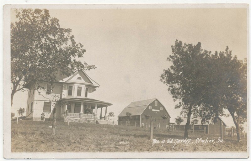 c1915 RPPC Clutier Iowa Farm Ed Harden Postcard Real Photo