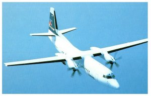 Ansett Airlines of Australia Fokker 50 Airplane Postcard