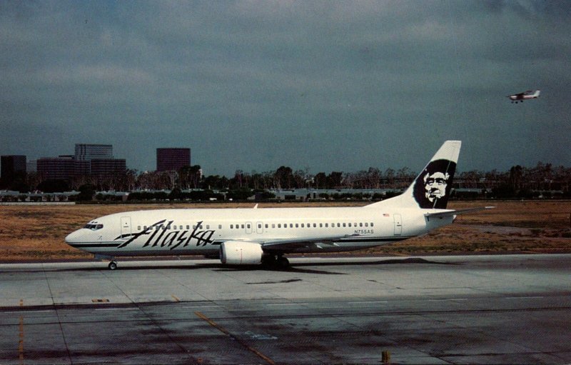 Alaska Airlines Boeing B-737-4Q8 At John Wayne Airport Califonia