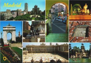 Spain Madrid Multiview Vintage Postcard BS.26