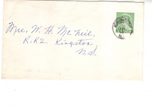 Postal Stationery Envelope, Canada, 2 Cent Queen Elizabeth, Used Nova Scotia