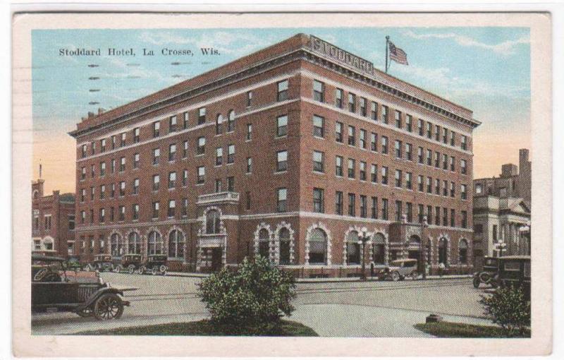 Stoddart Hotel La Crosse Wisconsin 1926 postcard