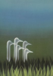 Geese By Bill Tolley Bird Modern Art Painting Postcard