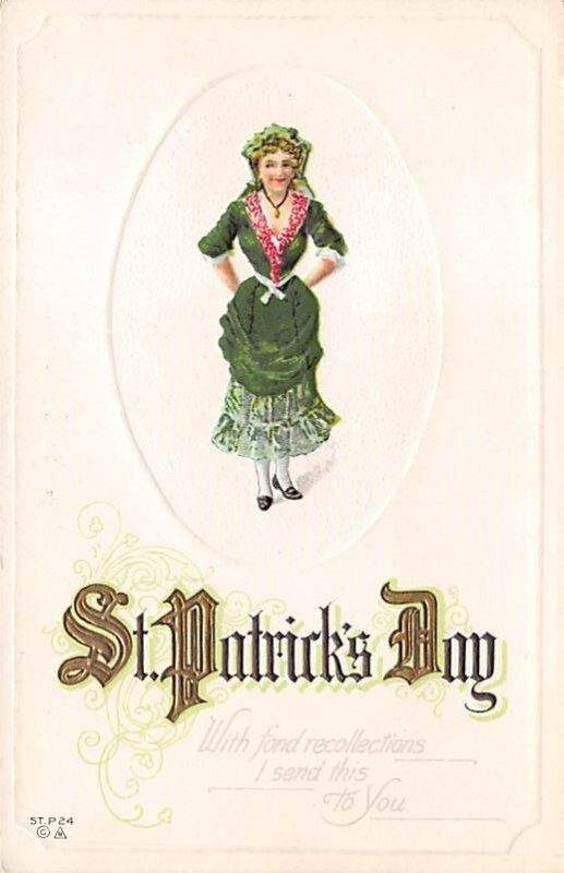 With Fond Recollections Saint Patrick's Day Unused 