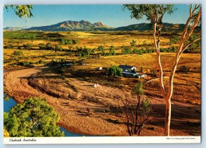 Australia Postcard Glen Helen Gorge Panoramic View Outback Australia 1985