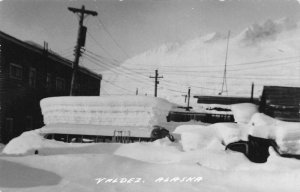 Valdez Alaska View after Snow Storm Real Photo Vintage Postcard AA65020