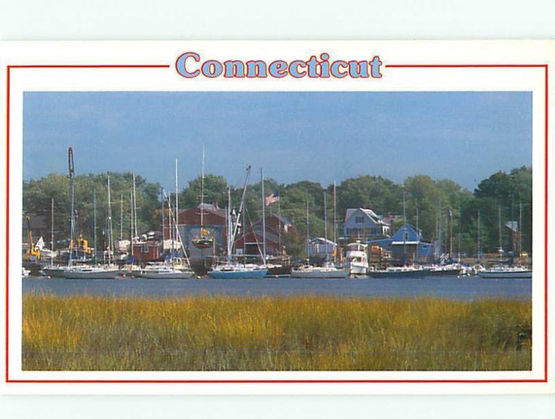 Vintage Post Card Connecticut Greeting Card Ships Boats Sail  CT   # 4702