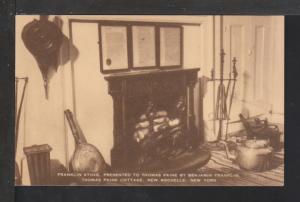 Franklin Stove,Paine Cottage,New Rochelle,NY Postcard 