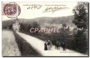 Lyons la Foret - View from the Road Hognes - Old Postcard