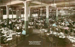 General Office Sales Department Swift & Company RPPC 1916 Postcard 20-7722