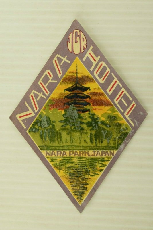 1920's Nara Hotel Japan Luggage Label Vintage Original E33