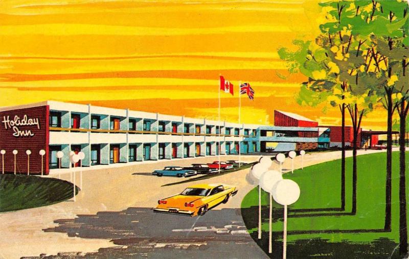 CLARENVILLE, Newfoundland Canada HOLIDAY INN Roadside Artist's View  Postcard Canada Other Unsorted, Postcard, Clarenville