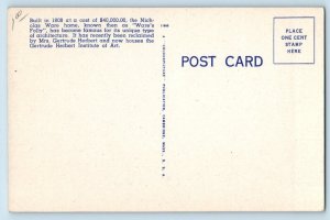 Augusta Georgia GA Postcard Gertrude Herbert Institute Art Former Nicholas c1940