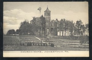 JONESTOWN PENNSYLVANIA PA. CHURCH HOME 1914 VINTAGE POSTCARD