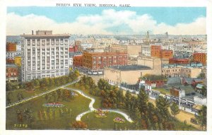 REGINA, Saskatchewan Canada   CITY & PARK BIRD'S EYE VIEW    ca1920's Postcard