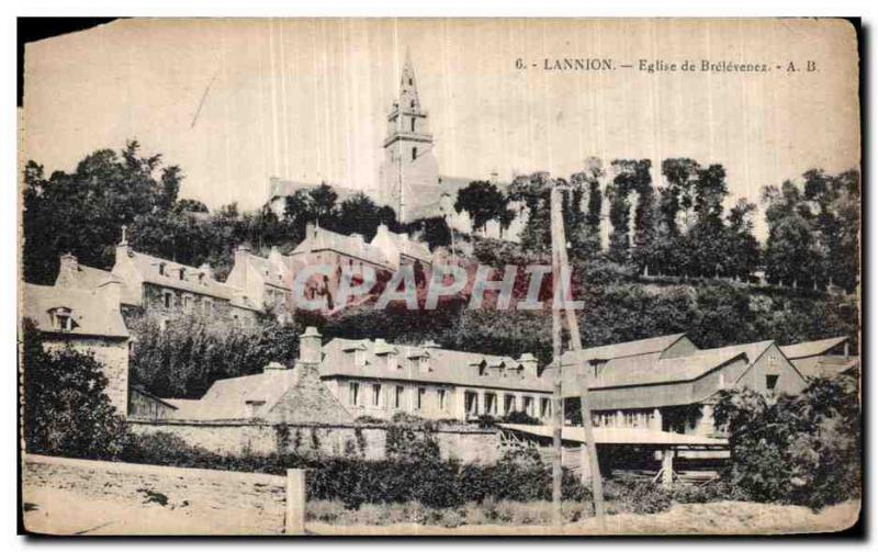 Old Postcard Lannion Church Brelevenet