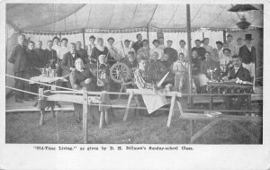 D.H. DILLMAN'S SUNDAY SCHOOL CLASS LOOMS SEWING PENNSYLVANIA POSTCARD (c. 1910)