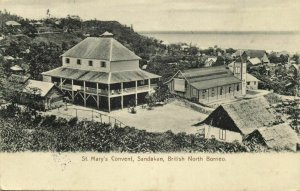 british north borneo, SABAH SANDAKAN, St. Mary's Convent (1916) Postcard