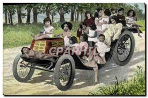 Old Postcard Fantasy Children Babies Automotive