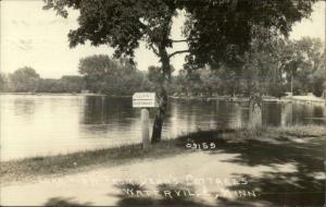 Watervile MN Lake View From Dehn's Cottages c1930 Real Photo Postcard