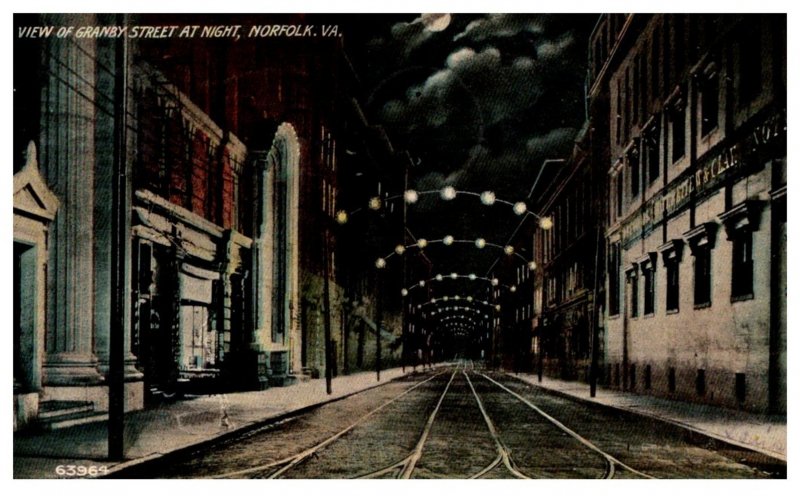 Virginia Norfolk Granby street at Night