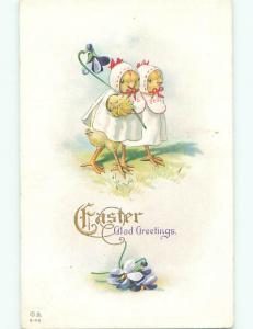 Pre-Linen easter HUMANIZED CHICKS WEARING CLOTHING k2596