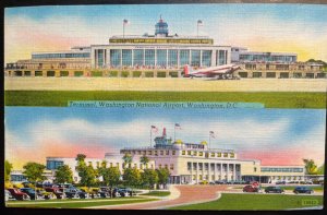 Vintage Postcard 1951 Washington National Airport Terminal Washington DC