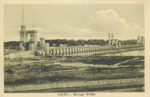Egypt Cairo Barrage Bridge vintage postcard 