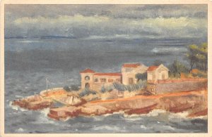 Lot 47  Adriatic motif jadranski motiv marijan detoni painting postcard croatia