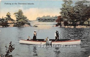 Fishing - Thousand Islands, New York NY Postcard