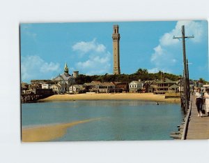 Postcard Waterfront, Pilgrim Memorial Monument, Provincetown, Massachusetts, USA