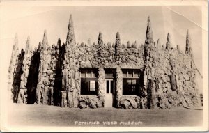 Real Photo Postcard Petrified Wood Museum in South Dakota~138247