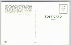 Washington County Ohio~Bridges~Wooden Covered~Vintage Postcard