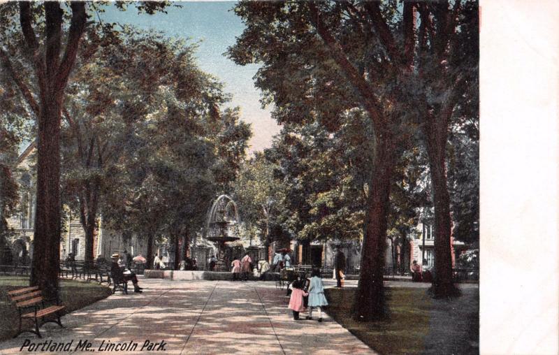 PORTLAND MAINE ABRAHAM LINCOLN PARK~LEIGHTON #2342 PUBL POSTCARD 1910s