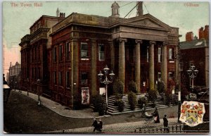 The Town Hall Oldham England Municipal Building Street View Postcard