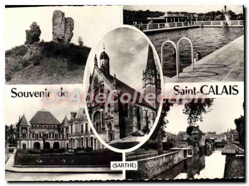 Modern Postcard Souvenir de St Calais Sarthe