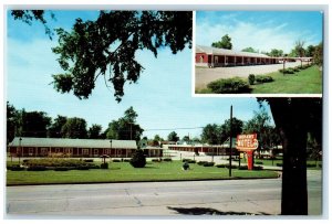 c1950's Green Acres Motel & Restaurant Roadside Pittsfield Illinois IL Postcard