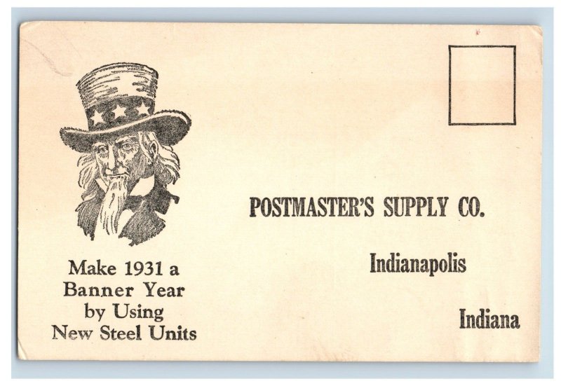 1931 Postmaster Supply Co Uncle Sam Postcard P30E